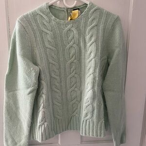 GAP Light Green Cable Knit Sweater
